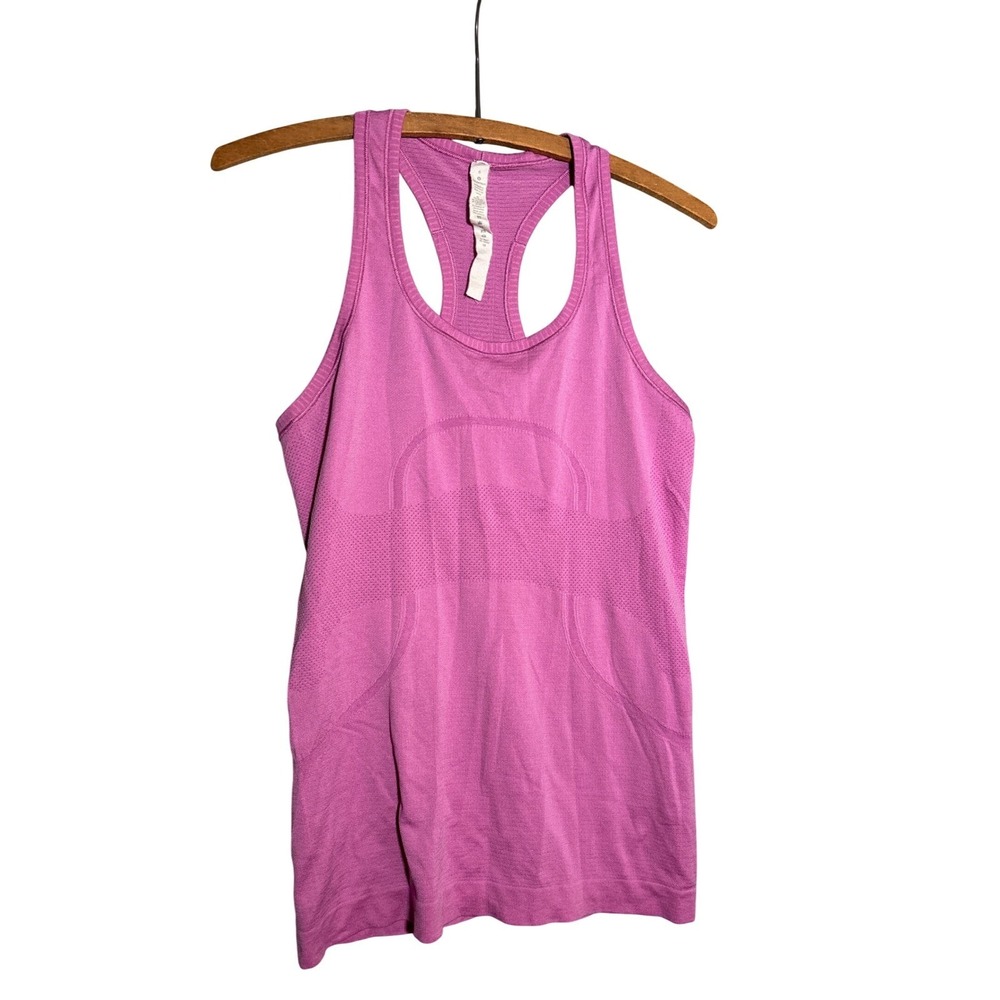 Lululemon Swiftly Tech Racerback Tank Top Pink Purple Size 6 Swift Stride